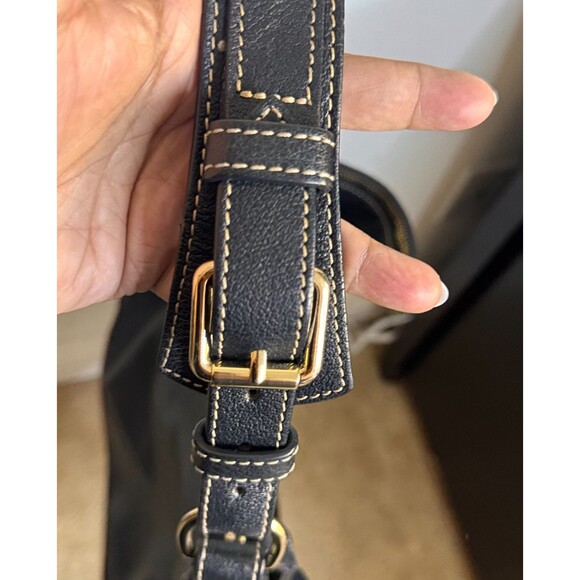 Dooney & Bourke XL Dillen hobo Black Pebble Grain Leather double zip front - Picture 7 of 15